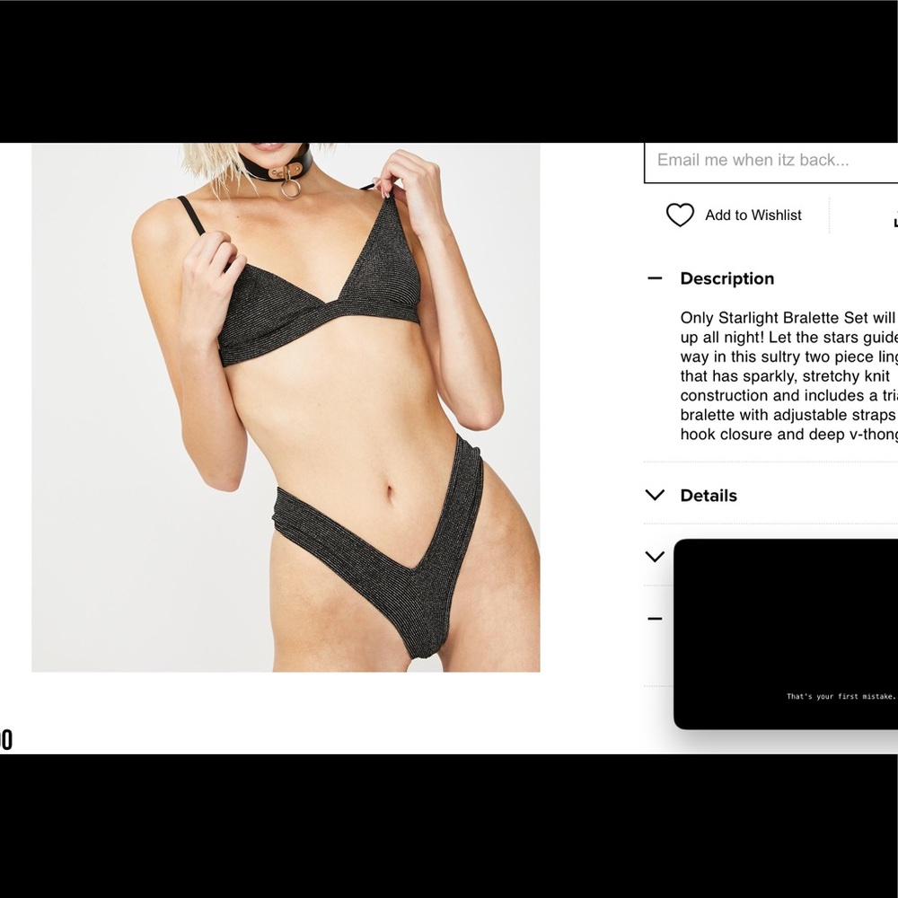 Sparkly Bralette Set